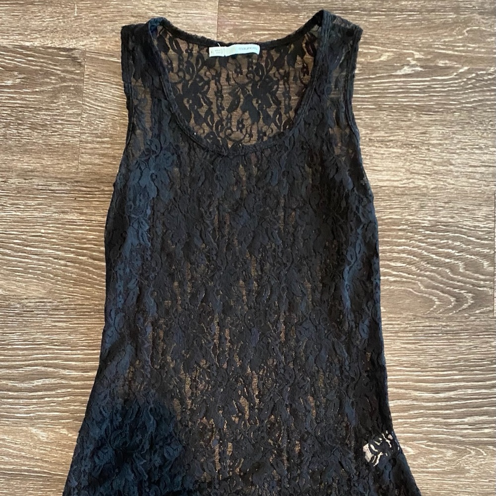 Lace Tank Top, Black